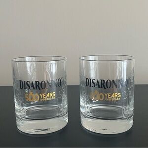 Amaretto Disaronno Rocks Glasses 500th Anniversary Lowball Whiskey Old Fashioned